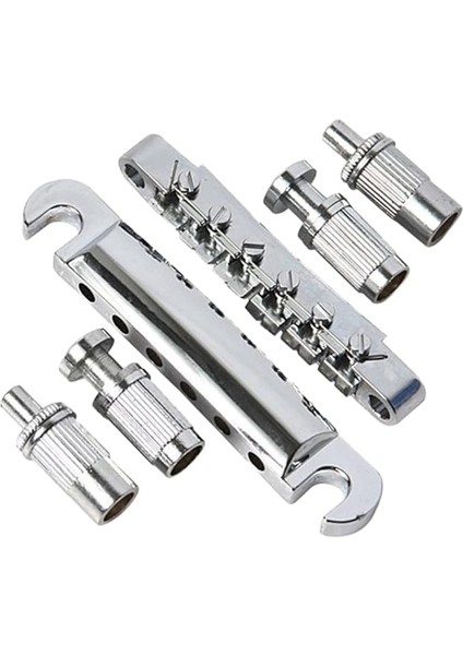 6 Adet 6 Dize Kilitleme Köprüsü Bas Köprü Eyer Elektro Gitar Eyer Elektro Gitar Köprü Eyerleri Gitar Makaralı Köprüsü Akustik Gitar Eyeri Gitar Köprü Plakası Gitar Köprüsü Silver