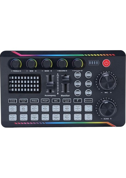 Ses Kartı Ses Mikseri, Dj Mikser Efektleri ile Podcast Ses Arayüzü, Karaoke Canlı Akış Kaydı Oyunları Için Ses Efektleri ile Ses Değiştirici