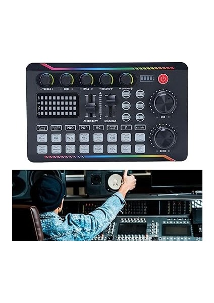 Ses Kartı Ses Mikseri, Dj Mikser Efektleri ile Podcast Ses Arayüzü, Karaoke Canlı Akış Kaydı Oyunları Için Ses Efektleri ile Ses Değiştirici indirimleri