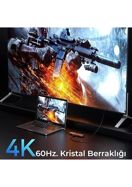 BX10HB Pro 8in1 USB C Hub 4K@60Hz Hdcp Hdmı, 1gbps RJ45, 3x USB 3.2, 100W Pd Port Macbook Uyumlu Dönüştürücü fırsatları
