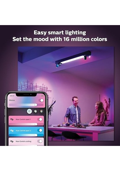 Hue Centris LED 4'lü Akıllı Spot Lamba 4X4.2W (Siyah) fırsatları
