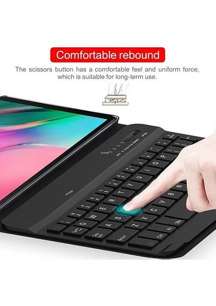 Galaxy Tab S9 Fe PLUS/S10 Plus/s9 PLUS12,4 Inç 12,4 ile Uyumlu Bluetooth Türkçe Q Klavyeli Kılıfı (Tablet Değildir) (Pembe) modelleri