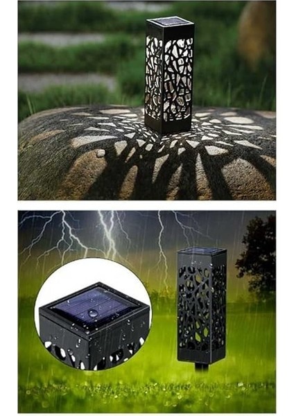 6'lı Solar Bahçe Lambası, LED Aydınlatmalı, 28 cm Çap, Abs Gövde, IP65 Su Geçirmez, Zemine Gömülebilir, Karanlıkta Otomatik Yanan, Gündüz Otomatik Şarj Olan Lamba, 040, Siyah fiyatları