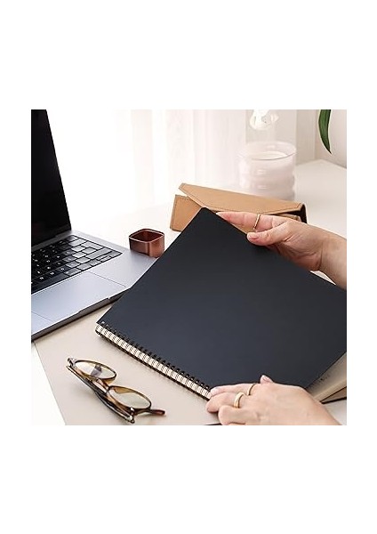 Siyah Kraft Karton Kapak 70 Yaprak 110 Gram Düz Çizgisiz Not Defteri fırsatları