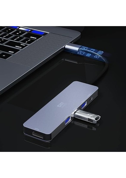 CHB058 Type-C To 4K HDMI 3*usb 3.0 Pd Hub Dönüştürücü indirimleri