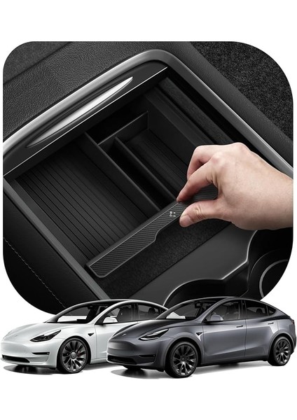 Tesla Model Y (2024-2023) & Model 3 (2023) Orta Konsol Düzenleyici T0220 Black - ACP04508