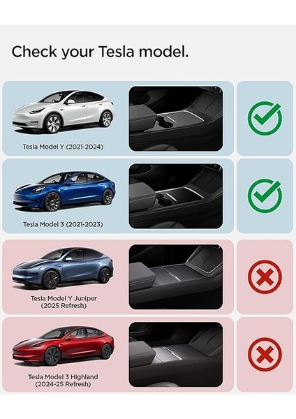 Tesla Model Y (2024-2023) & Model 3 (2023) Orta Konsol Düzenleyici T0220 Black - ACP04508 fiyatları