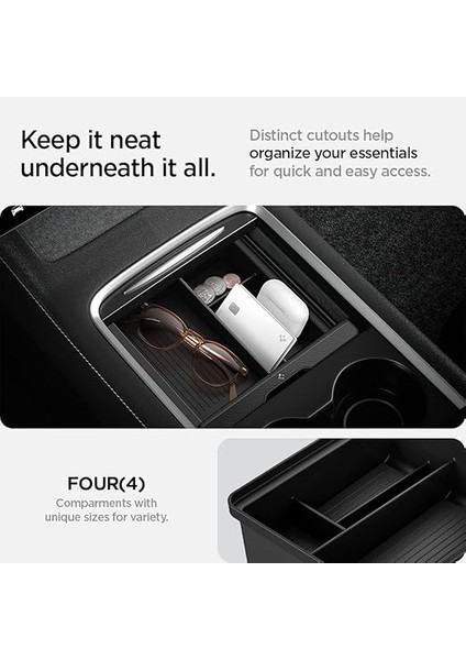 Tesla Model Y (2024-2023) & Model 3 (2023) Orta Konsol Düzenleyici T0220 Black - ACP04508 modelleri