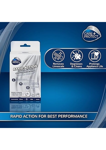 + Protect Kahve Makinesi ve Su Isıtıcıları Temizleyici, Kireç Çözücü, Üniversal, Kireci Çözer ve Kahve ve Çay Kalıntılarını Giderir, 6 Aylık Tedarik Için 6 Poşet fiyatları