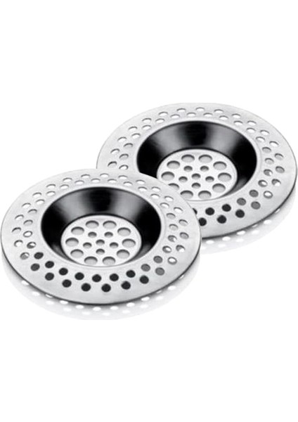 2 Adet Lavabo Evye Süzgeci Lavabo Içi Süzgeç 8 cm Metal Tıkanma Önleyici Temizlik Ürünü Pratik ve Ergonomik Kolay Sök-Tak Modüllü