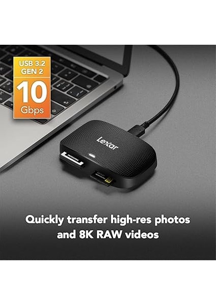 Profesyonel Cfexpress Tip B/sd USB 3.2 Gen 2 Okuyucu, 10 Gbps'ye Kadar Aktarım Hızı, Cfexpress Tip B ve Sd Kartlar Için Tasarlanmıştır (LRW520U-RNBNG) modelleri
