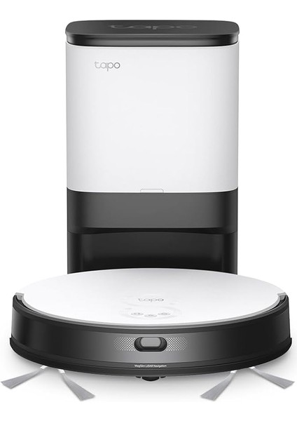 Tp-Link RV20 Mop Plus, Magslim Lidar Navigasyonlu Robot Süpürge ve Paspas+ Akıllı Otomatik Boşaltma Istasyonu, 2700PA Güçlü Emiş, 3 Saat Kesintisiz Temizlik