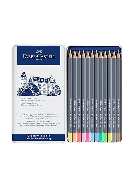 Goldfaber Aqua Boya Kalemi 12’li Pastel Renkler, Yüksek Pigmentli, Suya Dayanıklı, Kolay Açılabilir, Metal Kutulu fiyatları