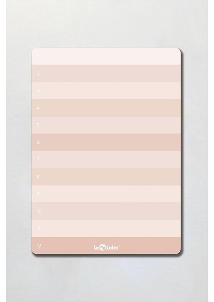 Color Numaralı Planlayıcı Blok Naturel