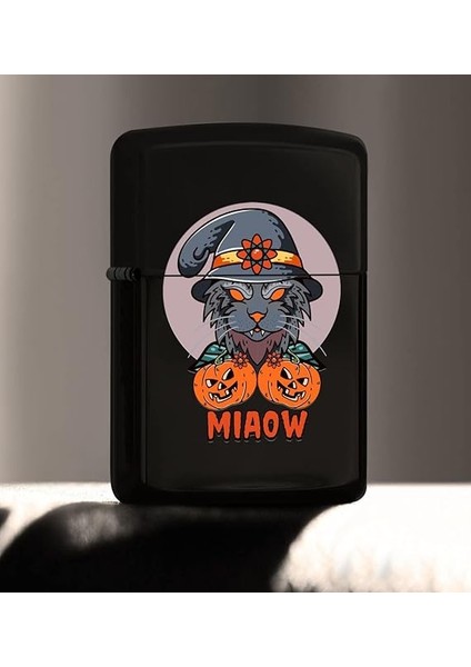 Gift Happy Halloween Tasarımlı Renkli Baskılı Siyah Benzinli Metal Çakmak fiyatları
