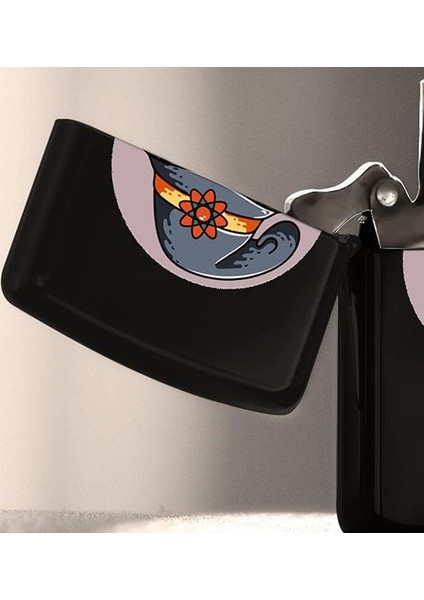 Gift Happy Halloween Tasarımlı Renkli Baskılı Siyah Benzinli Metal Çakmak fırsatları