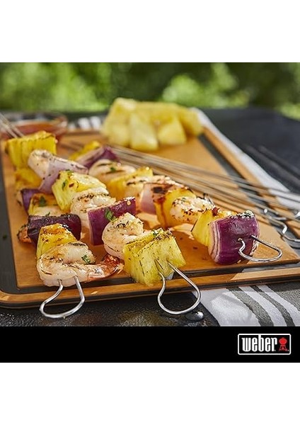 Çift Şiş Seti (30 cm Uzunluğunda), 8 Adet, Karides, Sebze Veya Et Sabitlemek Için Ideal, Izgara Yapılan Yiyecekleri Kolayca Çevirin, Bulaşık Makinesinde Yıkanabilir - Gümüş (6320) fiyatları