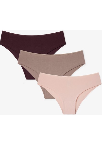 Karışık Renk Skin Sense 3'lü Düşük Bel Hipster Külot