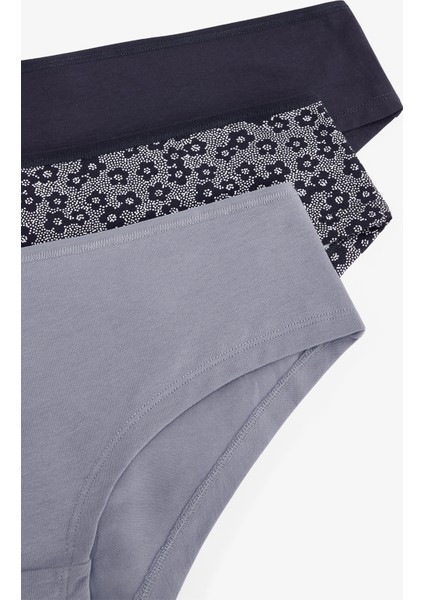 Çiçek Desenli Daisy Girl Düşük Bel 3'lü Hipster Külot