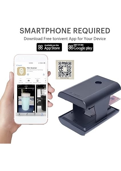 35 Negatif ve Slayt Için Mobil Film ve Slayt Tarayıcısı, Arka Işıksız App Katlanabilir Yenilikçi Tarayıcı Eğlenceli Lar ve S Siyah fiyatları