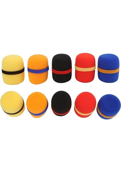 Kapağı Kalın Yumuşak Sünger Toz Geçirmez Çeşitli Renkler Iyi Elastikiyet Mikrofon Ön Cam Köpük Kapak Ktv Dans Partileri Için 10 Pcs indirimleri