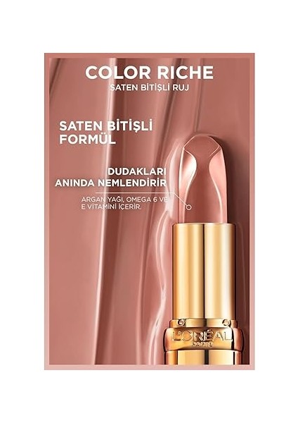 Parıs Color Riche Saten Bitişli Ruj - 540 Nude Unstoppable fırsatları