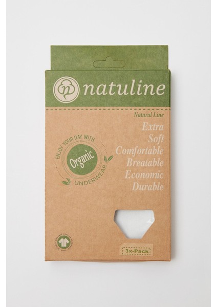 Kız Çocuk Organik Pamuklu Ribana Kroşatalı Külot 3'lü Paket