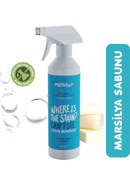 Beyaz Sabun Kokulu Köpek Idrar Ve Çişi Giderici, Tuvalet Lekelerini Çıkarıcı Sprey, 500 ml