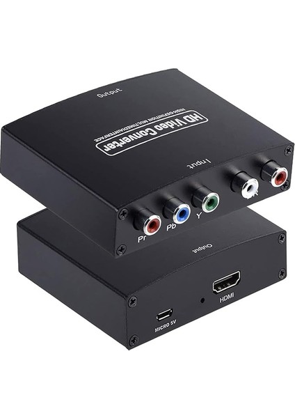 Ypbpr HDMI Uyumlu Dönüştürücü Bileşen HDMI Uyumlu Video Ses Adaptörü Için DVD Oyun Konsolu Hdtv Monitör