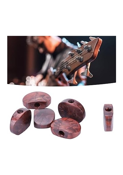 6 Adet Gitar Akort Mandalları Akort Peg Düğmeleri, Tuner Düğmeleri Düğmeler Akrilik Makine Kafaları Topuzlar Akustik Elektro Gitar Için 6 Adet Vida ile (Oval Kahverengi Akik) indirimleri