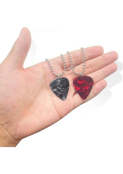 Kalp Şekilli Yakut Kolye Ucu, 4 Adet, Rock-Nok-Gitar Penası Kolye, Ukulele E-Bas Gitar Sevenler Için Asılı Pena modelleri