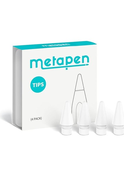 4'lü Uçlar A8/A11/A14/, 1:1 Orijinal Boyut (Süper Dayanıklı), Yüksek Hassasiyetli Kalem Uçları (Beyaz)