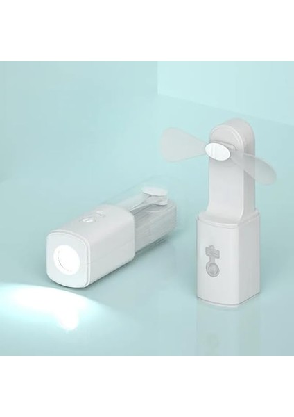 Fener El Tipi Taşınabilir Mini Fenerli Çanta Fanı - Şarj Edilebilir USB Kişisel Fan ve El Feneri,kapalı Alan Sınıf Araç Kamp Ofis Plaj Seyahat Dış Mekan Kişisel Serinletme 1200 Mah Yüksek Kapasite indirimleri