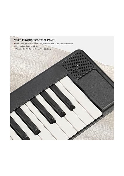 Piyano 88 - Key Akıllı Dijital Organ Hoparlör Şarj Edilebilir Çok Fonksiyonlu Kit Taşınabilir Katlanabilir Piyano Çantası Destek USB Bağlantısı [müzik Uygulaması] modelleri