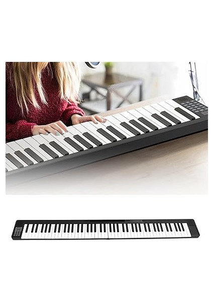 Piyano 88 - Key Akıllı Dijital Organ Hoparlör Şarj Edilebilir Çok Fonksiyonlu Kit Taşınabilir Katlanabilir Piyano Çantası Destek USB Bağlantısı [müzik Uygulaması] indirimleri