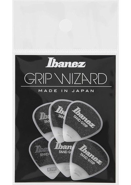 Grip Wizard Serisi Sand Grip Flat Pick - Beyaz 6 Adet (PPA16MSG-WH)