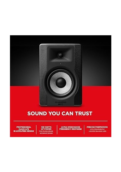 Bx5 D3 Müzik Prodüksiyonu ve Yerleşik Akustik Alan Kontrolü ile Mix Için Kompakt 2 Yollu 5 Inç Aktif Stüdyo Monitör Hoparlörü modelleri