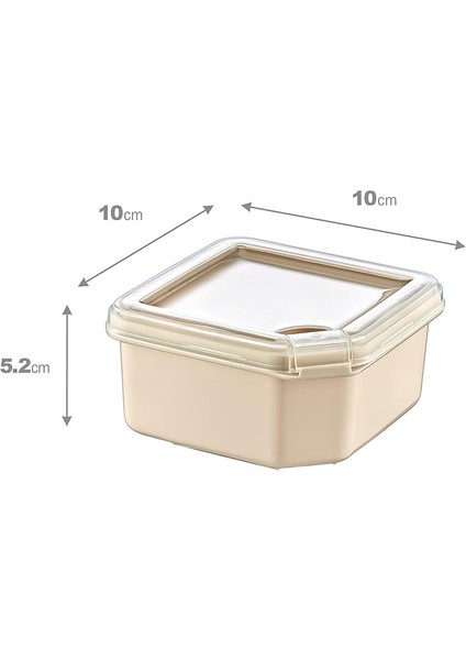 4'lü Q-Box Saklama Kabı Latte 350 ml modelleri