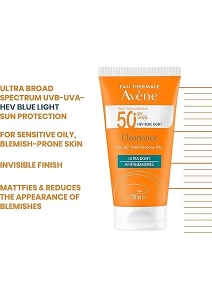 SPF50+ Yağlı ve Akneye Eğilimli Ciltler Için Yüksek Korumalı Güneş Kremi 50 ml fırsatları