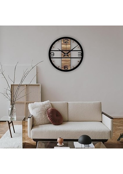 Duvar Saati, 42CM, Sessiz Mekanizmalı, Ev ve Ofis Hediyesi, Modern Duvar Saati, Landiwork Unique fırsatları