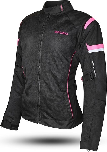 Lisbon Pembe Kadın Motosiklet Ceketi S