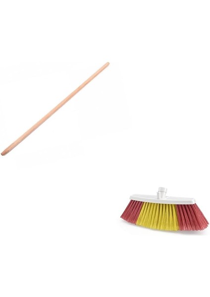 Oto Yıkama Bahçe Yer Cam Temizleme Fırçası + Gürhgen Vidalı Sap - Set Takım