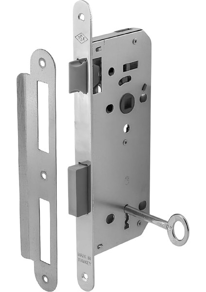 Oda Kapı Pvc Kapı Ahşap Kapı Wc Banyo Gömme Kilit Gövde Kilidi Silindirsiz Barelsiz 45 mm