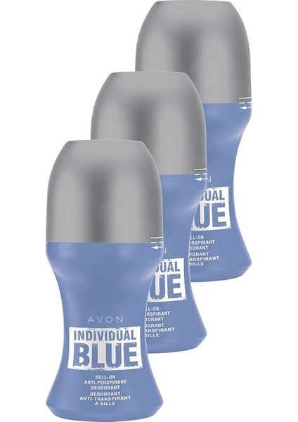 Individual Blue Erkek Rollon 50 Ml. Üçlü Set