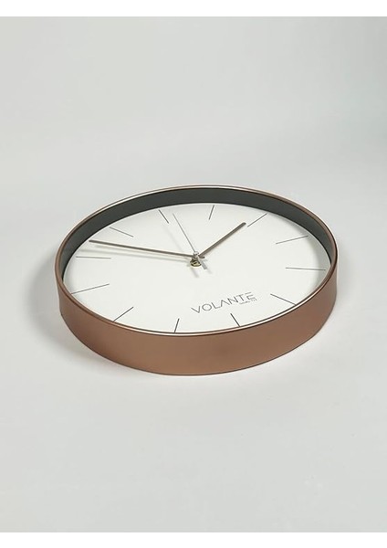 Modern Duvar Saatleri Lofty Serisi 30 cm Ø Gerçek Cam Ev/ofis/mutfak/sınıf/okul Sessiz & Akar (Bronz) modelleri