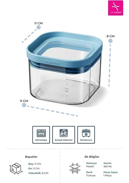 Kuru Gıda Saklama Kabı 550 ml modelleri