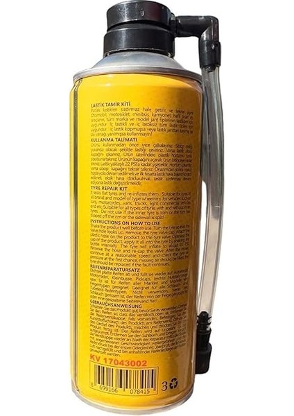 Kraftvoll Lastik Tamir Köpüğü Kiti 400 ml fiyatları