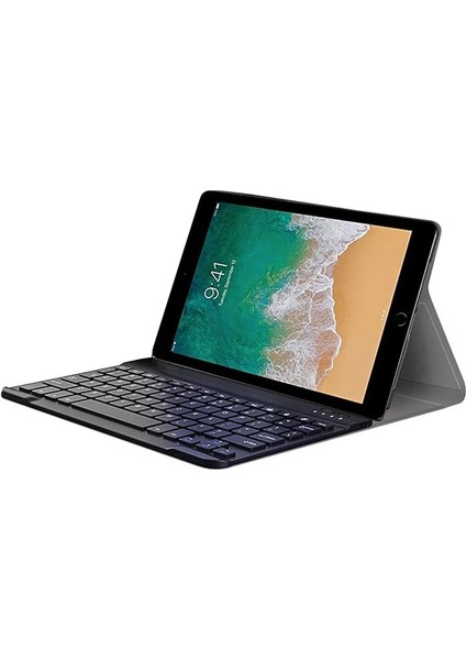 iPad 6.nesil 9.7 Inch 2018 Bluetooth Klavyeli Standlı Kılıf - Bkk4
