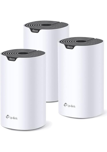 Deco S7 3-Pack, AC1900 Mbps, Dual-Band, Gigabit Portları, 520 M²'ye Kadar Kapsama Alanı, 100'DEN Fazla Cihaz Bağlantısı, Mobil Uygulama ile Kolay Kurulum, Wi-Fi 5 Mesh Sistemi