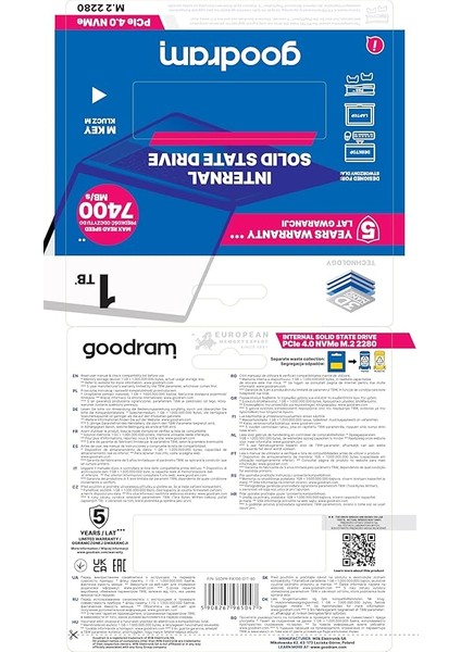 PX700 1tb SSD – Pcıe Gen4, Nvme, 7400MB/S Okuma, 6500MB/S Yazma, SSDPR-PX700-01T-80 fiyatları